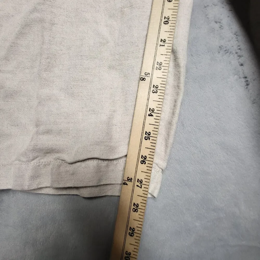 St. John's Bay Pants Mens 38x29 Beige Chino Relaxed Fit Linen Cotton Pockets